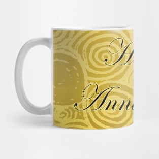 Anniversary Swirls Gold Mug